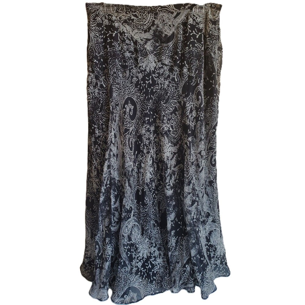 Boho Silk Maxi Skirt Indie Vintage Aesthetic Cottagecore Soft Girl Flirty 10
